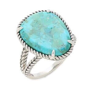 EFFY ENY Women's Sterling Silver & Turquoise Ring 7 NWT